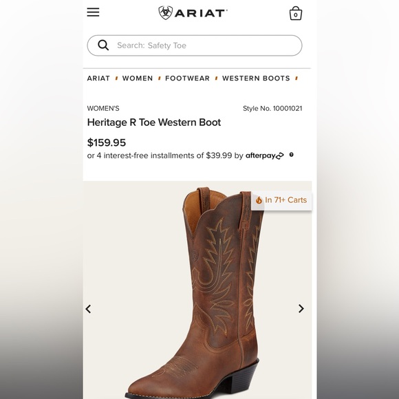 Ariat Heritage R Toe Western Boots - Picture 9 of 9